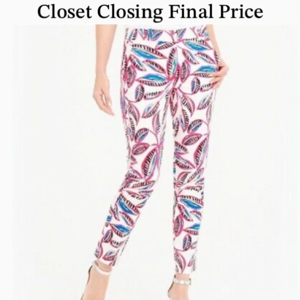 J. Crew Leaf Printed skinny pants FINAL PRICE CLOSET CLOSING: